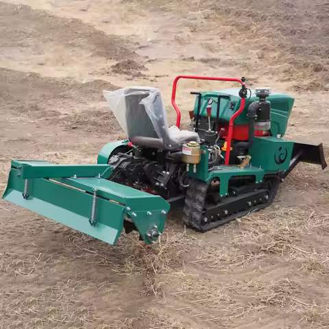 China New Front Rotary Power Tiller Amphibious Crawler Rotary Tiller Tractor 35 HP Diesel Engine Agr