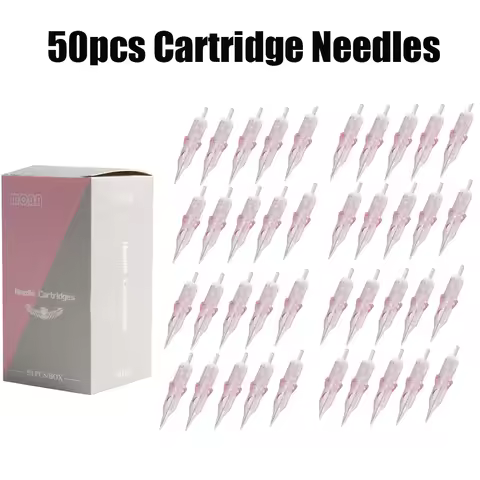 50PCS 1003RL Eyebrow / Body Tattoo Needles 0.3MM Round Liner Sterilized For Cartridge Tattoo Machine