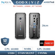 Gaming Mini PC Aoostar GOD X | GOD Y GPU RX 6600LE - RYZEN 9 6900HX | DDR5 Premium Graphics for Game