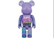 Bearbrick BE@RBRICK X-GIRL 2022 Clear Purple 1000% 全新未開封