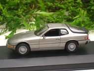 High Speed 1/43 Diecast Car Porsche 924 Turbo 1978 GREY  Classic Sport Car (9cm)