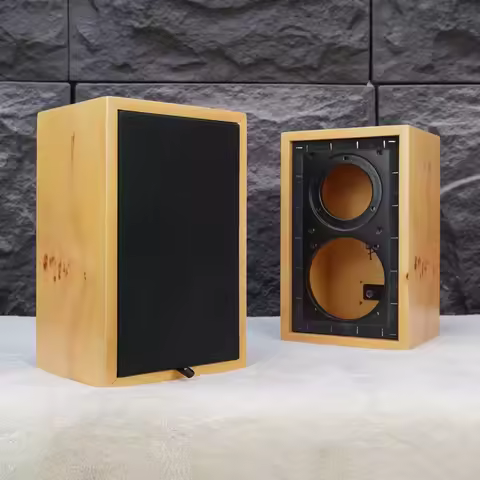 A-704 5 Inch LS35 LS3/5A Speaker Empty Box Made Of Sea Birch Plywood Customized With Holes 1Pair