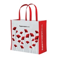 red poppy garden bag tupperware (red and white) flower bag beg bunga