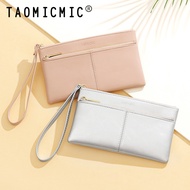 Taomicmic New Style Fashion Long Wallet Ladies Simple Zipper Coin Purse PU Leather Clutch