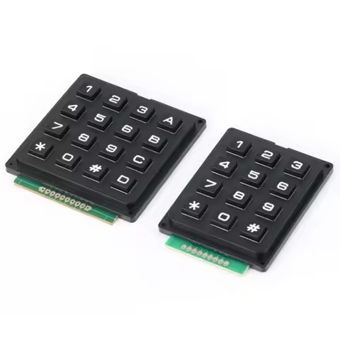Microcontroller Keypad Pushbutton Matrix 4*3 4X4 16 Keys Industrial Keyboard Module Row and Column S