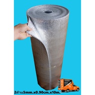 ฉนวนPEเคลือบฟอยล์2ด้าน หนา5mm กว้าง90cm ยาว1-40m สามรถเลือกความยาวได้ Insulation Epe Foam 2 sides 5m