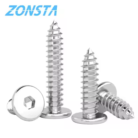 M2 M2.6 M3 M4 M5 M6 304 Stainless Steel Ultrathin Hex Hexagon Ultra Thin Low Flat Wafer Head Self Ta
