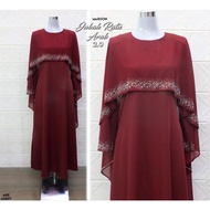 jubah moden jubah A cut jubah viral jubah taburan batu swaroski ratu arab maroon