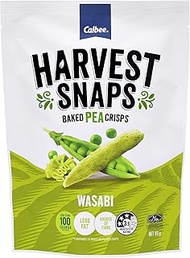 Calbee Harvest Snaps Wasabi Baked Pea Crisps, 93g