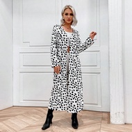 Dalmatian Pattern Open Front Longline Coat