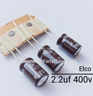 (10 Buah) KAPASITOR ELCO 2.2UF 400V CAPACITOR ELCO 2.2UF 400V KAPASITOR ELCO 400V 22UF ELCO 2.2UF 40