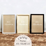 A3+ Poster Frame 32x48 cm A3 plus - Pine Wood Frame natural - Minimalist Figure Frame