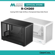 DEEPCOOL CH260 M-ATX DESKTOP PC CASE / CASING WITH HIGH AIRFLOW / TEMPERED GLASS SIDE PANEL - MATX -
