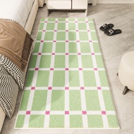 2025/checkered rug/karpet bilik tidur tebal/bedroom rug/carpet aesthetic bedroom/bedside rug