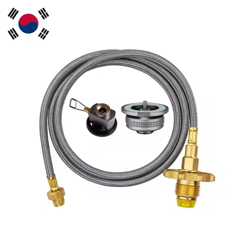 Camping Stove Stainless Steel Hose Gas Tank Adapter Outdoor Gas Stove Gas Adapter LPG Propane Refill