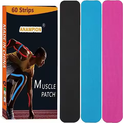 Kinesiology Tape Pro Athletic Sports (60 Precut Strips) Breathable Elastic Athletic Tape Muscle Pain