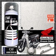 [ Honda EX5 Dream Silver H14712 ] 2K Paint Aikka CW DIY Aerosol Cat Spray Bottle 370ml Cover Set Cat Motor Casing Enjin