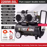 HYTOBP Air Compressor Heavy Duty 1100W/2200W Portable Oil-free Air Compressor with 30L 50L Air Tank