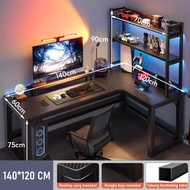 KUCA โต๊ะคอม โต๊ะเกมมิ่ง 160/140/120CM ขาโลหะแข็งแกร่งรุ่นพิเศษ L พื้นผิวคาร์บอนไฟเบอร์ GamingTable[