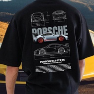 911 supercar culture shirt Porsche short sleeved 993 GT3 RS racing pattern clothing 100% Premium Cot