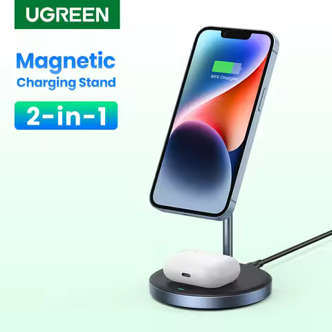 IL Special UGREEN Magnetic Wireless Charger 20W Max 2-in-1 Charging Stand For iPhone 14 Pro Max/iPho