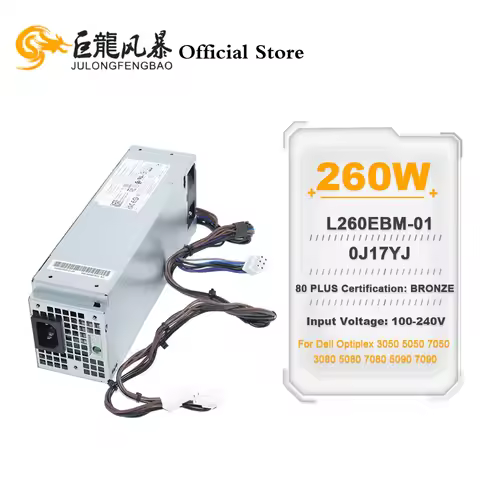 260W PSU L260EBM-01 H260EBM-01 0WYHR8 0J17YJ AC260EBM-01 HU260EBM-00 For Dell Optiplex 3050 5050 705