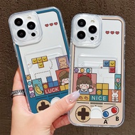 Card Bag Slot Casing for iPhone X XR 14 15 16 16E 11 12 13 Pro Xs Max 6s 6 7 8 Plus Game Console Com