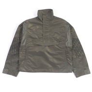 迪奧男裝 193C402A5149 Oblique 半拉鍊連帽夾克，卡其色，44 碼，義大利製造，正品，男士，成色極佳。