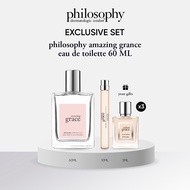 [Exclusive Set] philosophy Amazing Grace Eau De Toilette 60ml Radiant Grace Penspray 10ml and 5ml x 