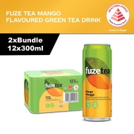 Fuze Tea Mango Green Tea (12 X 300 ML) Case [Bundle of 2]