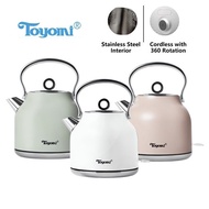 Brand New TOYOMI 1.7L Cordless Stainless Steel Electric Kettle WK 1700. SG Stock and warranty !!