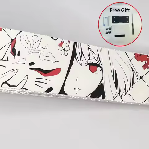 Anime Keyboard Ribbon Nylon Strap for ATK 68 Wooting 60he Mechanical Keyboard Pastable Decorative St