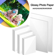 STABFOAM Glossy Photo Paper, A4 3R 4R 5R 6R A5 A6 Quick Dry Inkjet Printing Photo Paper, 100/20sheet