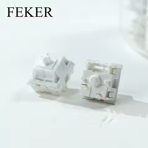 FEKER White Marble Switch Linear 5 Pins MX Switches HIFI Factory Lubed DIY Custom Mechanical Keyboar
