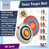 V Club Archery Grass Target Butt - 1/ 2/ 3/ 4/ 5 Layers - 55 / 60cm Diameter - Target Shooting Board