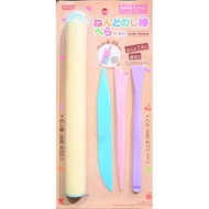 Daiso Clay Tools Art and Craft 3 Colourful Spatula 1 Storage Roll Tube Kids Soft Clay Modeling Tools