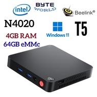 Beelink T5 T4 Pro Windows 11 Mini PC 4GB DDR4 RAM 64GB Intel N4020 Computer Desktop CPU WiFi BT 5.0