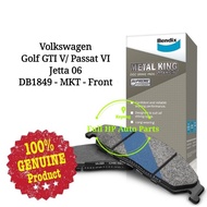 Original Bendix DB1849MKT Front Brake Pad - Volkswagen Golf GTI V/ Passat VI/ Jetta 06/ Peugeot 308 