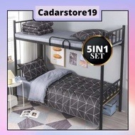 [HOT SELLING]5D CORAK CADAR/BEDSHEET 100% COTTON 5 IN 1 SUPER SINGLE WITH COMFORTER
