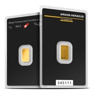 [READY STOCK] Argor Heraeus 1 Gram LBMA Switzerland 999.9 24K Gold Bar Emas 1 Gram Limited Oversea C