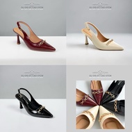 7cm black/red/cream closed-toe Shoes GU 015-07 Office ladies Shoes