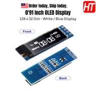 [1PC] I2C Display Module 0.91" (128x32)-dot OLED Display Module I2C OLED Screen Driver DC 3.3V~5V