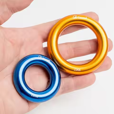 2 Pieces 22KN Rock Climbing Rappel Ring Bail-Out Connector O Ring L+S Climbing Accessories