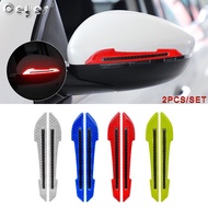 1 Pair Car Rearview Mirror Reflective Sticker Door Leaf Board Safety Warning Tape For Auto Film Stickers Decorative Strip