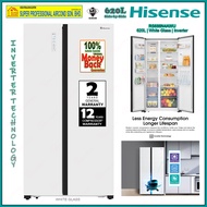 HISENSE Side by Side Inverter Refrigerator RS688N4AWU 2 Door Inverter Refrigerator / Fridge / Peti S