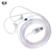 KZ Silver-Plated Type-C 0.75mm 2-Pin Upgrade Cable for ZSN/EDX PRO/ZS10 PRO X/Castor Kabel Naik Tara