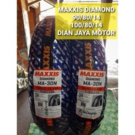BAN LUAR MAXXIS /SET. DIAMOND 90/80/14.100/80/14 DEPAN DAN BELAKANG