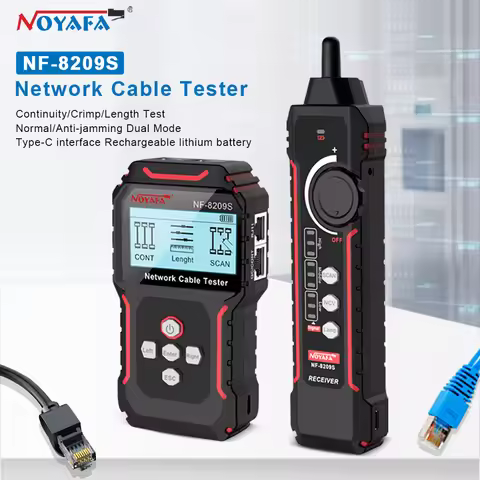 NOYAFA NF-8209S Network Cable Tracker Lan Measure Tester Network Tools LCD Display Measure Length Wi