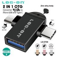 OTG LOG ON 2in1 CONVERTER USB 3.0 TO MICRO AND USB LO-OT09