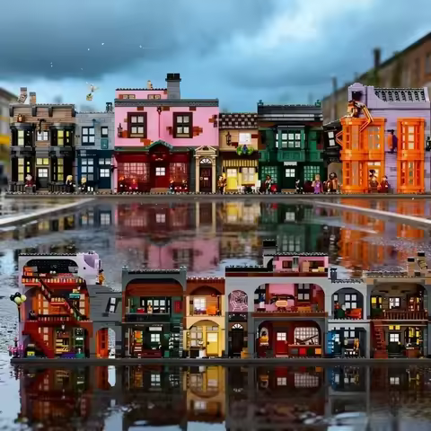 5544 Pcs Juego de películas Harry Wizarding World Shops Diagon Alley 75978 modelo de bloques de cons
